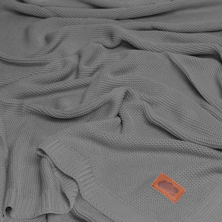 KOCYK BAMBUSOWY KOC BAMBUS 80x100 cm SZARY SIWY