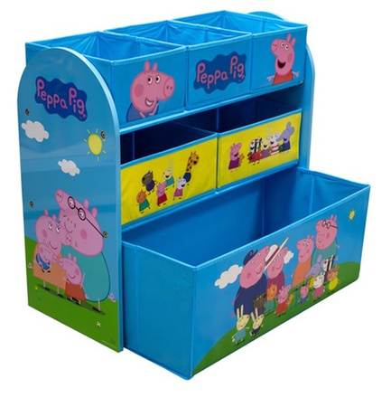 PEPPA PIG ŚWINKA REGAŁ DLA DZIECI POJEMNIKI NA ZABAWKI ORGANIZER MEBLE