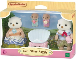 Sylvanian Families Rodzina wydr morskich Zestaw Wózek dla bliźniąt Figurki