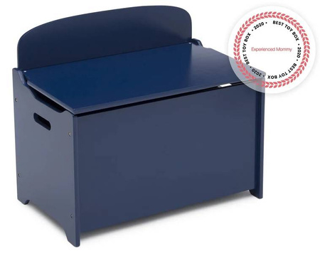 GRANATOWA SKRZYNIA ZABAWKI POJEMNIK KUFER DZIECI