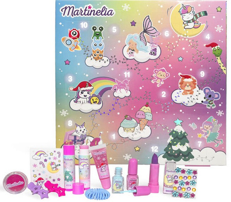 MARTINELIA JEDNOROŻEC KALENDARZ ADWENTOWY DLA DZIECI KOSMETYKI BŁYSZCZYK 12