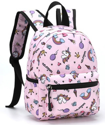 JEDNOROŻEC PLECAK PLECACZEK DLA DZIECI DO PRZEDSZKOLA Kieszonki na bidon