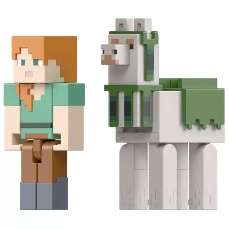 MINECRAFT FIGURKA CRAFT-A-BLOCK 2PAK ALEX I LAMA