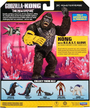 Figurka akcji GODZILLA vs. KONG Beast Glove Goryl 15 cm z bitewną rękawicą