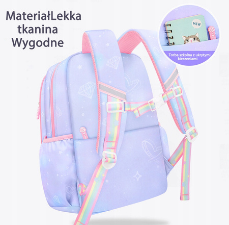 PLECAK SZKOLNY KUROMI TORNISTER PRZYPINKI Klasy 1-3 BRELOK 3-9