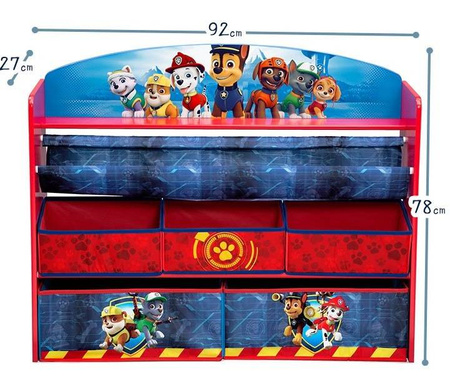 PSI PATROL DUŻY ORGANIZER POJEMNIK REGAŁ KSIĄŻKI BIBLIOTECZKA PÓŁKA DZIECI