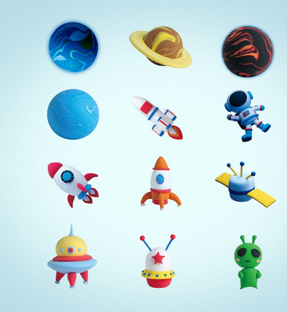 MASA PLASTYCZNA ZESTAW 12 SZTUK SUPER CLAY PIANKOLINA KOSMOS SENSO