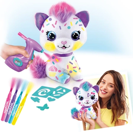 AIRBRUSH PLUSH POKOLORUJ PLUSZAKA PLUSZ KOT KOTEK MASKOTKA DO KOLOROWANIA