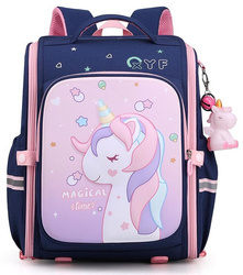 JEDNOROŻEC TORNISTER PLECAK SZKOLNY A4 + BRELOK