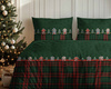 POŚCIEL ŚWIĄTECZNA ŚWIĘTA ZIELONA DOMEK KRATA BAWEŁNA FLANELA 160X200