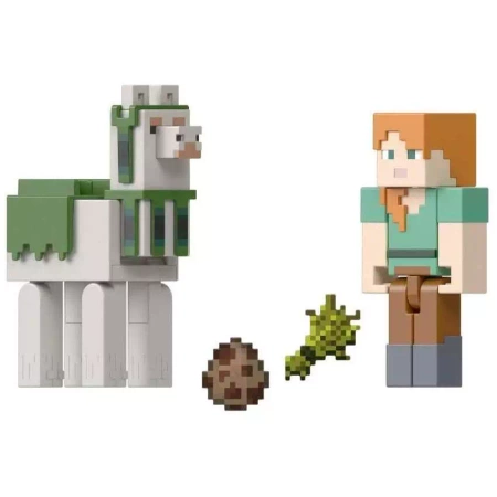 MINECRAFT FIGURKA CRAFT-A-BLOCK 2PAK ALEX I LAMA