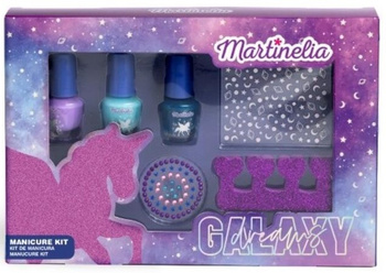 MARTINELIA GALAXY ZESTAW LAKIERY DO PAZNOKCI OZDOBY NAKLEJKI DLA DZIECI