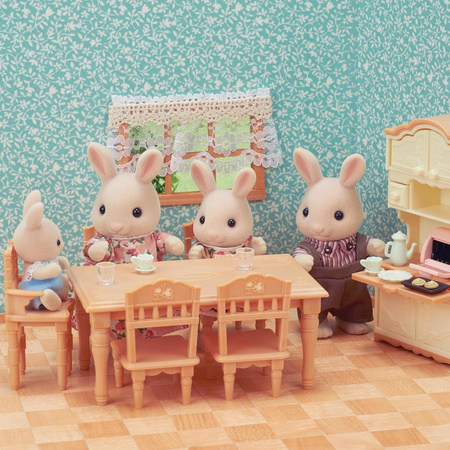 SYLVANIAN FAMILIES Wiejska Jadalnia Mebelki Kuchenka Stół