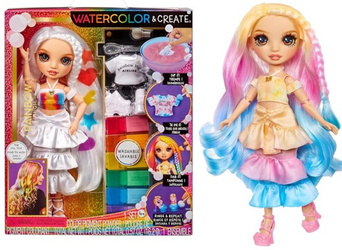 RAINBOW HIGH WATERCOLOR & CREATE DIY LALKA DO MALOWANIA  BRĄZOWE OCZY