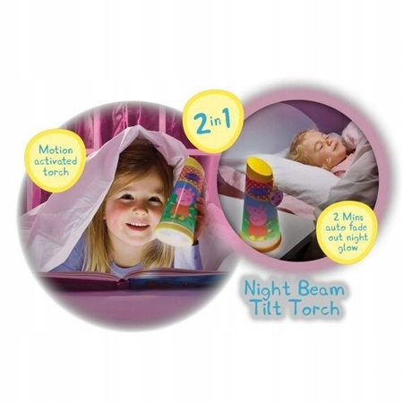 PEPPA PIG ŚWINKA PEPA LAMPKA LATARKA 2W1