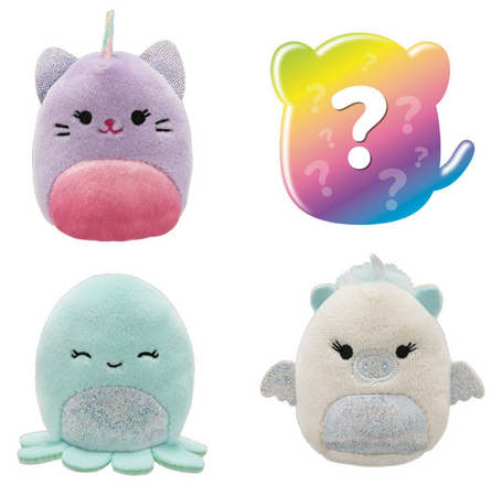 SQUISHMALLOWS 4X MASKOTKA MASKOTKI JEDNOROŻEC NIESPODZIANKA Squishville