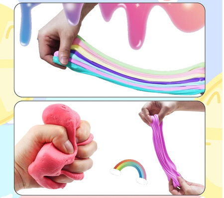 MASA ZESTAW DO ROBIENIA SLIME GLUTÓW BUTTER 34 SZT AKCESORIA JEDNOROŻEC