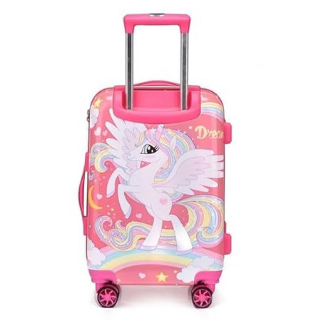 JEDNOROŻEC WALIZKA DZIECIĘCA KABINOWA PODRÓŻNA DLA DZIECI UNICORN SZYFR