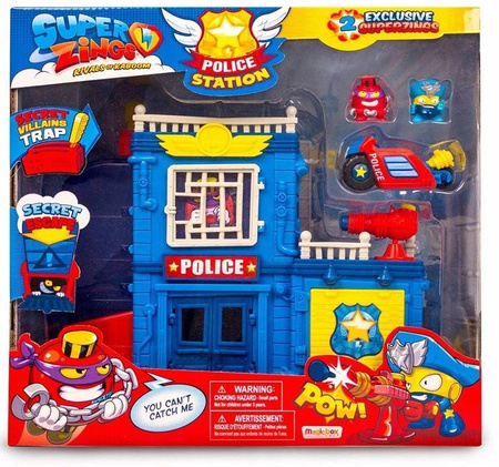 SUPER THINGS ZINGS POSTERUNEK POLICJI KOMISARIAT 2 FIGURKI + POJAZD ZINGSY
