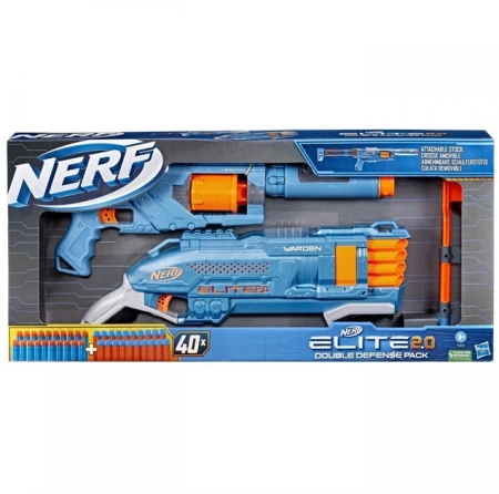 NERF ELITE 2. 0 WYRZUTNIA DOUBLE DEFENSE PACK F5033 NERF PISTOLETY PISTOLET