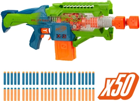 Pistolet Nerf Elite Wyrzutnia Double Punch Blaster 50 strzałek