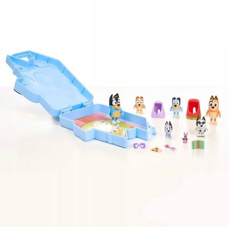 BLUEY PRZENOŚNA WALIZKA Z FIGURKAMI FIGURKI 17383