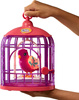 Little Live Pets  Ptaszek Ptak śpiewający w klatce 26457 Różowy Klatka