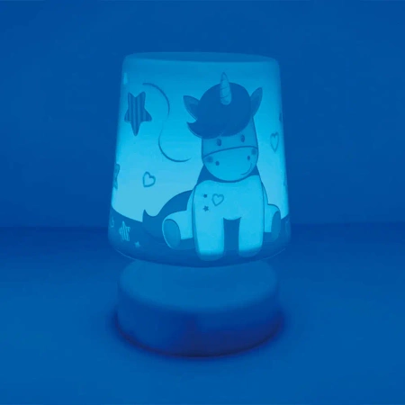 JEDNOROŻEC MAŁA LAMPKA NOCNA ŚWIECI 7 KOLORACH