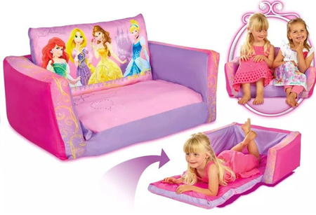 DISNEY PRINCESS KSIĘŻNICZKI SOFA ŁÓŻKO 2W1