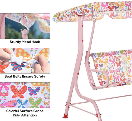 MOTYLKI DWUOSOBOWA HUŚTAWKA OGRODOWA DLA DZIECI