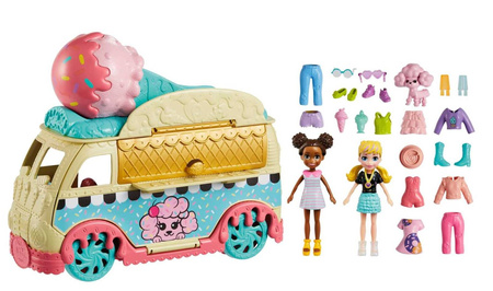 POLLY POCKET MODNA MOBILNA LODZIARNIA ZESTAW AKCESORIA LALKI