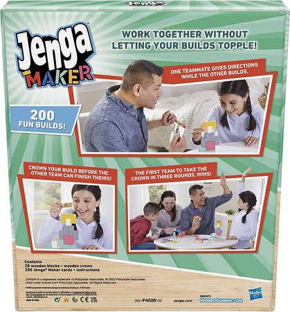 HASBRO GRA ZRĘCZNOŚCIOWA JENGA MAKER DREWNIANA