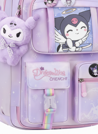 PLECAK SZKOLNY KUROMI TORNISTER PRZYPINKI Klasy 1-3 BRELOK 3-9