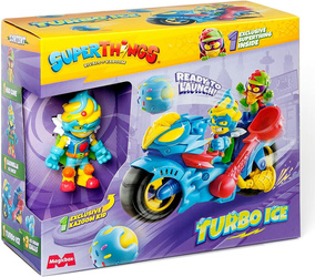 Super Things  Zings Superthings Pojazd TURBO ICE + Kazoom KID Figurki Cone