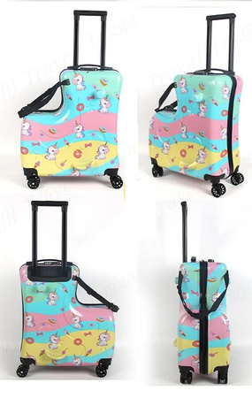 JEDNOROŻEC WALIZKA PODRÓŻNA DZIECI KABINOWA JEŹDZIK BAGAŻ PODRĘCZNY KÓŁKACH