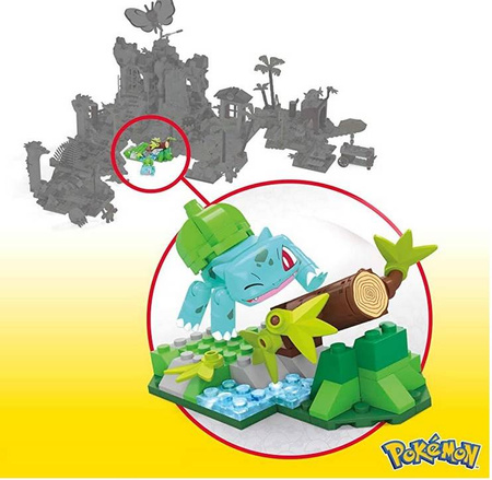 MEGA POKEMON KLOCKI 82el BULBASAUR W LESIE