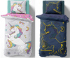 JEDNOROŻEC UNICORN KONIK POŚCIEL ŚWIECĄCA W CIEMNOŚCI ŚWIECI FLUO 160x200