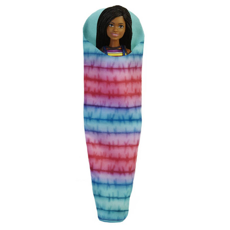 BARBIE BROOKLYN DREDY NA KEMPINGU LALKA AKCESORIA PLECAK ŚPIWÓR HDF74