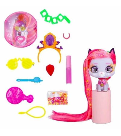 VIP PETS CATS FIGURKA KOTKA z DŁUGIMI WŁOSAMI DO STYLIZACJI KITTY AKCESORIA