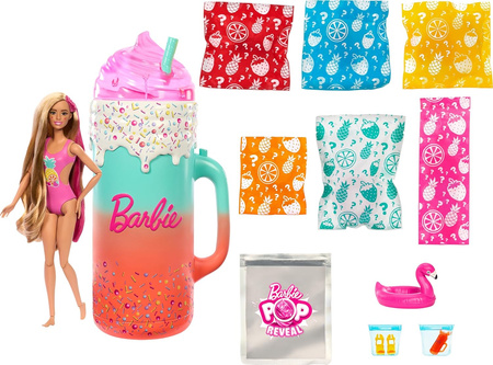 BARBIE POP REVEAL Tropikalne smoothie LALKA Zestaw prezentowy HRK57