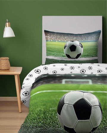 PIŁKA NOŻNA FOOTBALL BRAMKA GOL PIŁKI POŚCIEL BAWEŁNA 140X200