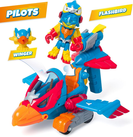 SUPERTHINGS ZINGS POJAZD ORZEŁ SAMOLOT WILD EAGLE JET KAZOOM KID FIGURKA
