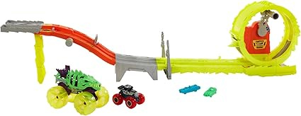 HOT WHEELS MONSTER TRUCKS DUŻY TOR TORY 4X AUTO HYT07