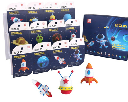 MASA PLASTYCZNA ZESTAW 12 SZTUK SUPER CLAY PIANKOLINA KOSMOS SENSO