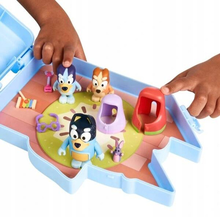 BLUEY PRZENOŚNA WALIZKA Z FIGURKAMI FIGURKI 17383