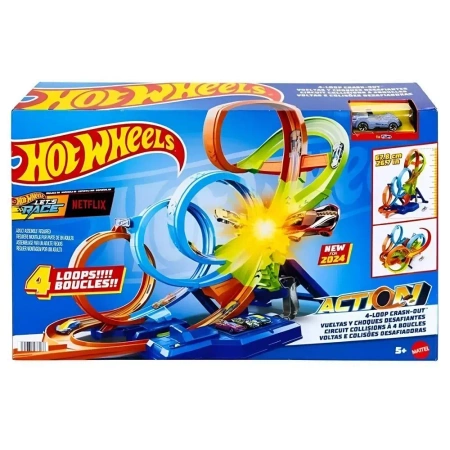 HOT WHEELS TORY POCZWÓRNA PĘTLA KRAKS ZESTAW ZE STREFĄ KRAKS AUTKO HXR70