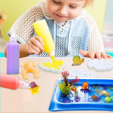 KLEJ ŻEL 3D CRYSTAL GLUE KREATYWNY ZESTAW W WIADERKU MASA PLASTYCZNA