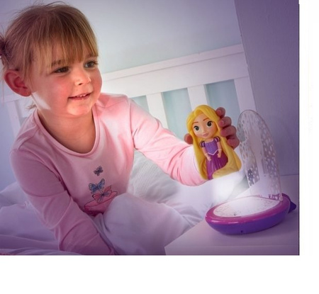 DISNEY PRINCESS ROSZPUNKA KSIĘŻNICZKI LAMPKA NOCNA LATARKA PROJEKTOR