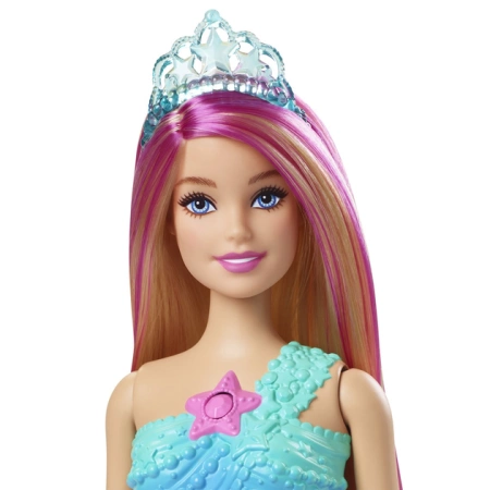 BARBIE DREAMTOPIA LALKA SYRENKA MALIBU ŚWIECĄCA HDJ36