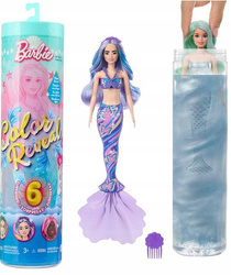 BARBIE COLOR REVEAL LALKA KOLOROWA MORSKA SYRENKA NIESPODZIANKI TUBA